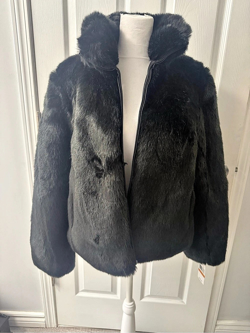Michael Kors Faux Fur Blouson Jacket Black Small